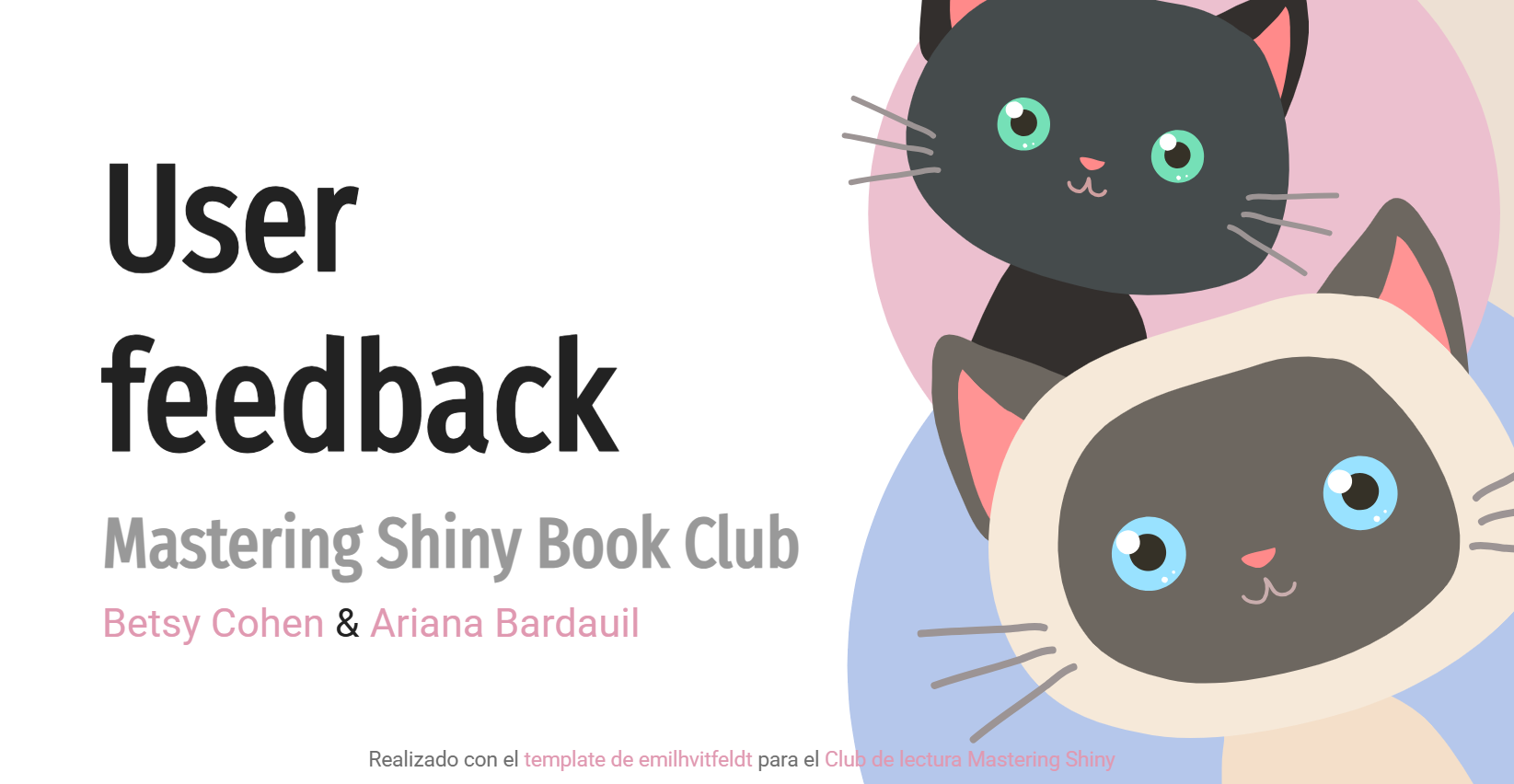 User Feedback — Presentación en el Club de Lectura Mastering Shiny User Feedback — Presentación en el Club de Lectura Mastering Shiny